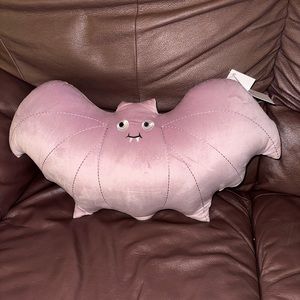 Lavender Halloween Bat Accent Pillow